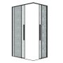 Душевое ограждение Grossman Galaxy 1/2.K33.01.90.21.02-1/2.K33.01.11L.21.02 (90х110х195) раздвижная,черный матовый,стекло шиншилла,2 места