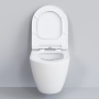 Унитаз Queen 113T20001R (570*360*400) БЕЛЫЙ подвесной БЕЗОБОДКОВЫЙ с тонкой крышкой, 2 место