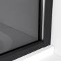 Душевая перегородка Niagara Nova NG-689-90TBLACK (90х200) черный матовый,стекло тонированное,1 место