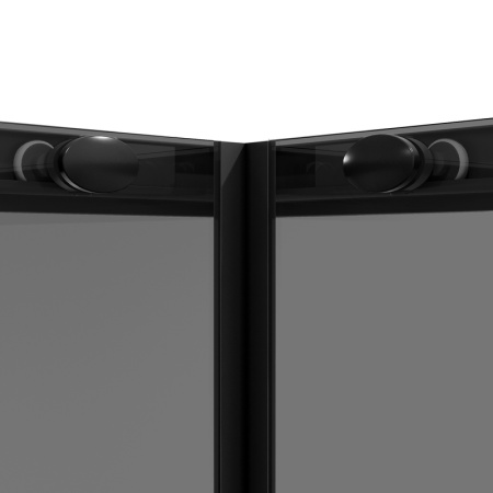 Душевое ограждение Niagara Nova NG-2828-34BLACK (80х80х195) квадрат,черный матовый,двери раздвижные,стекло тонированное,1 место