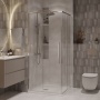 Душевое ограждение Niagara Nova NG-6623-34 (90х90х195) квадрат,двери раздвижные,хром,стекло прозрачное,1 место