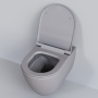 Унитаз Queen 113T20301R (570*360*400) СЕРЫЙ МАТОВЫЙ подвесной БЕЗОБОДКОВЫЙ, 1 место