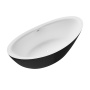 Ванна отдельностоящая Grossman Galaxy GR-1402MB (180х85х65) цвет черный/белый матовый,1 место