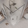 1/2 душевого ограждения Grossman Galaxy 1/2.K33.01.10L.10.02 (100*195) хром, стекло шиншилла, 1 место