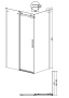 Боковая стенка Grossman Classic 200.K33.04.100.42.00 (100х195) графит сатин,стекло прозрачное, 1 место