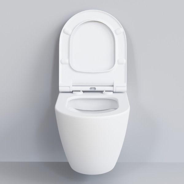 Унитаз Ambassador Queen 113T20101R (570*360*400) БЕЛЫЙ МАТОВЫЙ подвесной БЕЗОБОДКОВЫЙ, 1 место