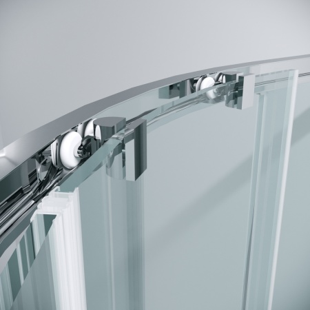 Душевое ограждение Grossman Cosmo 301.K33.02.8080.10.00 (80х80х195) четверть круга,раздвижная,хром,стекло прозрачное, 1 место