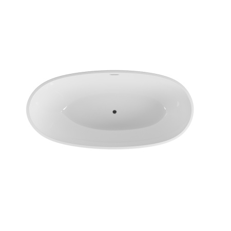 Ванна отдельностоящая Grossman Fly GR-1104MB (170х75х58) цвет черный/белый матовый,1 место