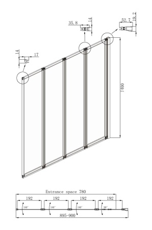 Шторка для ванны Ambassador Bath Screens 16041110R