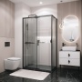 Боковая стенка Grossman Style 200.K33.05.100.21.02 (100х195) черный матовый,стекло шиншилла, 1 место