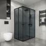 Душевое ограждение Niagara Eco NG-1129-14QT (120х90х190) прямоугольник,раздвижное,черный,стекло тонированное,1 место