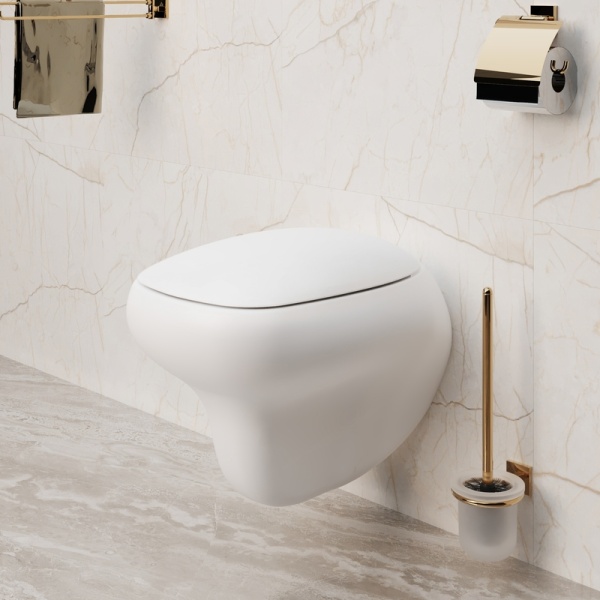 Унитаз Diamond 123T20101R (530*405*375) МАТОВЫЙ БЕЛЫЙ подвесной БЕЗОБОДКОВЫЙ, 1 место