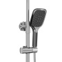 Душевая стойка Grossman Alba 500.K35.06.100/210 с верхним душем,ручной лейкой и смесителем,хром с черным,1 место