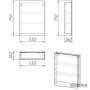 Шкаф-зеркало Grossman ТАЛИС-60 см бетон пайн