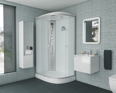 Душевая кабина Niagara Eco E120/80/13L/MT (120х80х215) низкий поддон(13см),стекло матовое,3 места