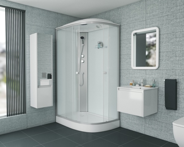 Душевая кабина Niagara Eco E120/80/13L/MT (120х80х215) низкий поддон(13см),стекло матовое,3 места