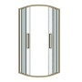 Душевое ограждение Grossman Cosmo 301.K33.02.1010.32.00 (100х100х195) четверть круга,раздвижная,золото сатин,стекло прозрачное, 1 место