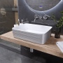 Раковина Grossman GR-3016SW (480х370х130) серебро,белая внутри,1 место