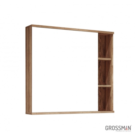 Шкаф-зеркало Grossman ФОРТА-80 см дуб галифакс