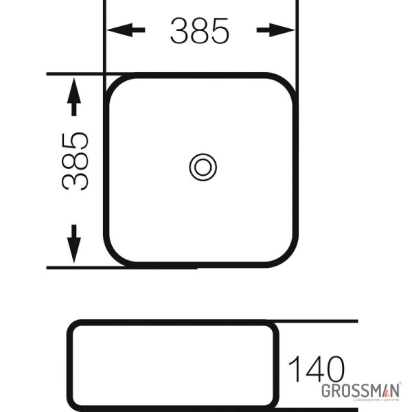 Раковина Grossman GR-4042BW