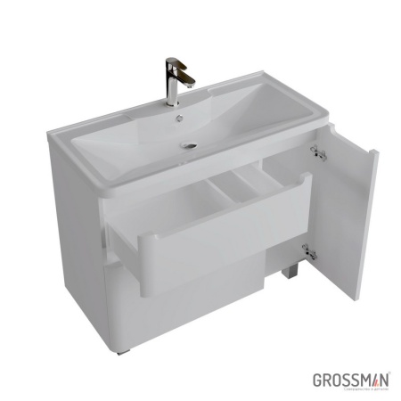 Тумба напольная Grossman АДЕЛЬ-100 см с 2-я ящиками белая