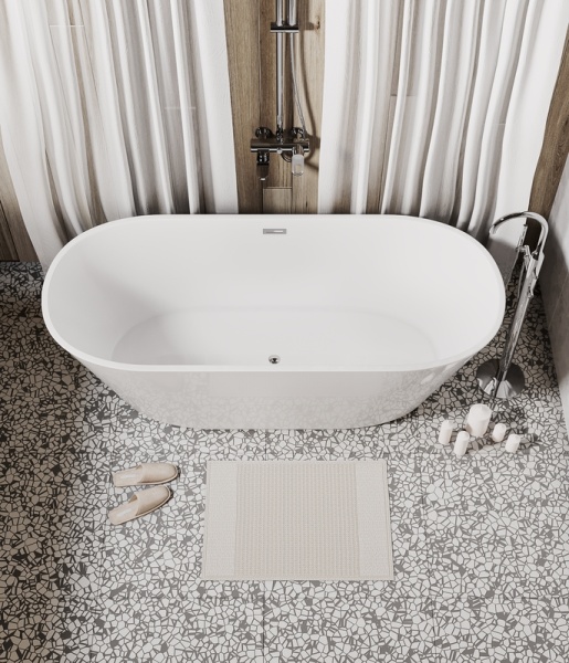 Ванна отдельностоящая Grossman Forta GR-1503 (170х75х58) цвет белый,1 место