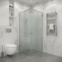 Душевое ограждение Niagara Eco NG-1010-14QMT (100х100х190) квадрат,раздвижное,хром,стекло матовое,1 место