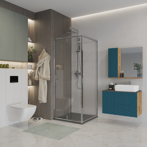 Душевое ограждение Niagara Nova NG-63-8A-A80 80x80x195 квадрат, дверь распашная