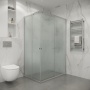 Душевое ограждение Niagara Eco NG-1018-14QMT (100х80х190) прямоугольник,раздвижное,хром,стекло матовое,1 место