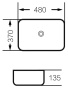 Раковина Grossman GR-3016BEM 48см бежевый матовый