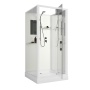 Душевая кабина Niagara Standart ST80/15Q/BK (80х80х200) квадрат,поддон 15см,распашная,проф.белый,без крыши,3 места