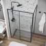 Душевое ограждение Grossman Galaxy 100.K33.01.130.21.00-200.K33.01.80.21.00 (130х80х195) раздвижная,черный матовый,стекло прозрачное,2 места