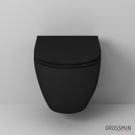 Унитаз подвесной Grossman GR-4455BMS черный, матовый