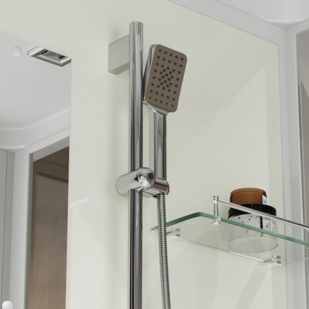 Душевая кабина Niagara Standart ST80/15Q (80х80х215) квадрат,поддон 15см,распашная,проф.белый,3 места