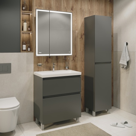 Пенал напольный "МЕРКАДО-40 см" универсальный, графит матовый