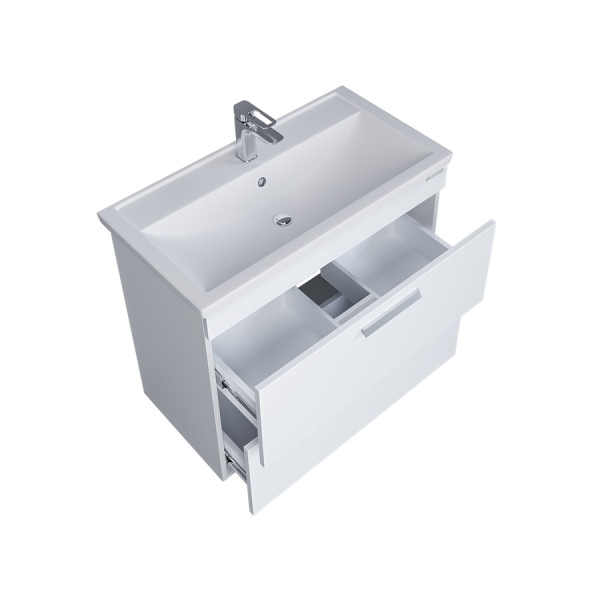 Тумба напольная "НЕО-80 см" с 2-я ящ. в краске, белая (ум.Фостер-80)