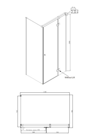 Душевое ограждение Ambassador Diamond 12011104R