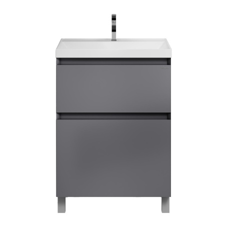 Тумба напольная "МЕРКАДО-60 см" с 2-я ящ. графит матовая (ум. Classica-60)