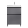 Тумба напольная "МЕРКАДО-60 см" с 2-я ящ. графит матовая (ум. Classica-60)