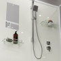 Душевая кабина Niagara Standart ST100/80/15Q/BK (100х80х200) прямоугольник,поддон 15см,распашная,проф.белый,без крыши,3 места