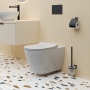 Унитаз Queen 113T20001R (570*360*400) БЕЛЫЙ подвесной БЕЗОБОДКОВЫЙ с тонкой крышкой, 2 место