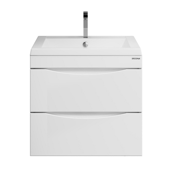 Тумба подвесная "ВИСТА-58 см" с 2-я ящ. белый глянец (ум. Alice-58)