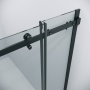 Душевое ограждение Grossman Classic 300.K33.04.1010.21.00 (100х100х195) квадрат,раздвижная,черный матовый, стекло прозрачное, 2 места