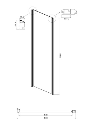 Боковая стенка Ambassador Intense 110IBB 1100x2000