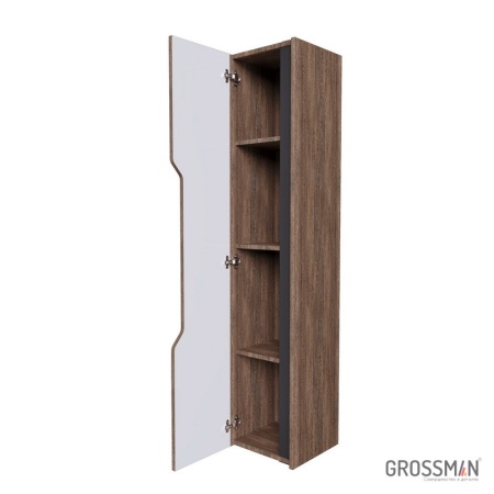 Пенал подвесной Grossman ЛАЙФ-32 см винтажное дерево темное/графит