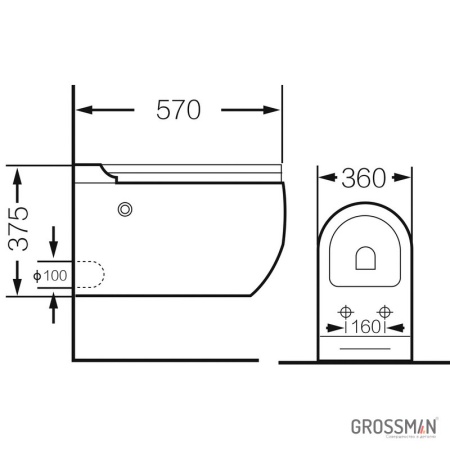 Унитаз подвесной Grossman GR-5502