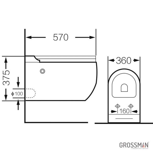 Унитаз подвесной Grossman GR-5502