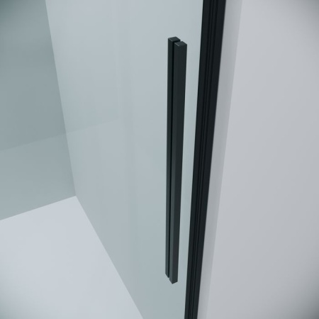 Боковая стенка Grossman Galaxy 200.K33.01.100.21.00 (100х195) черный матовый,стекло прозрачное, 1 место