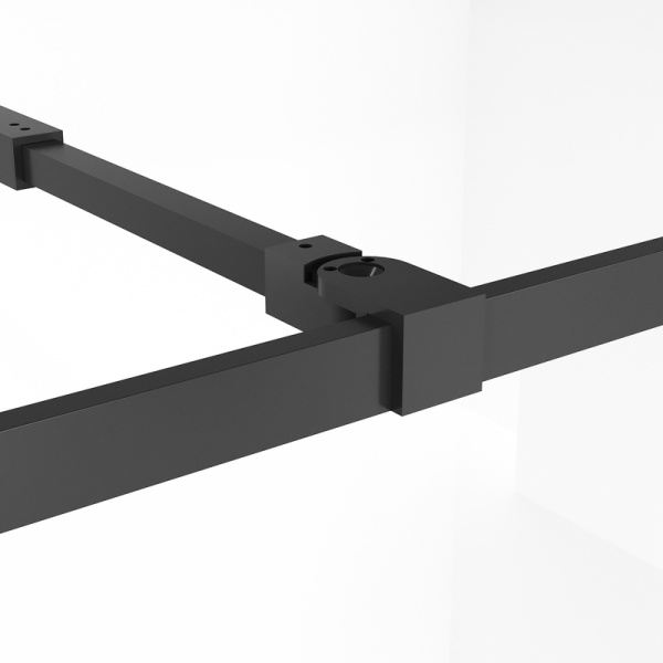 Душевая перегородка Niagara Nova NG-686-10BLACK (100х195) черный матовый,стекло прозрачное,1 место