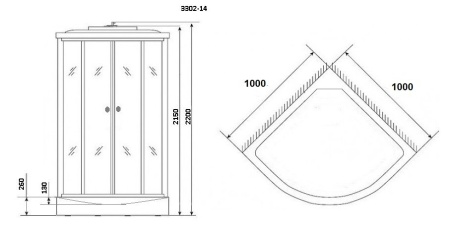 Душевая кабина Niagara NG 3302-14G с гидромассажем